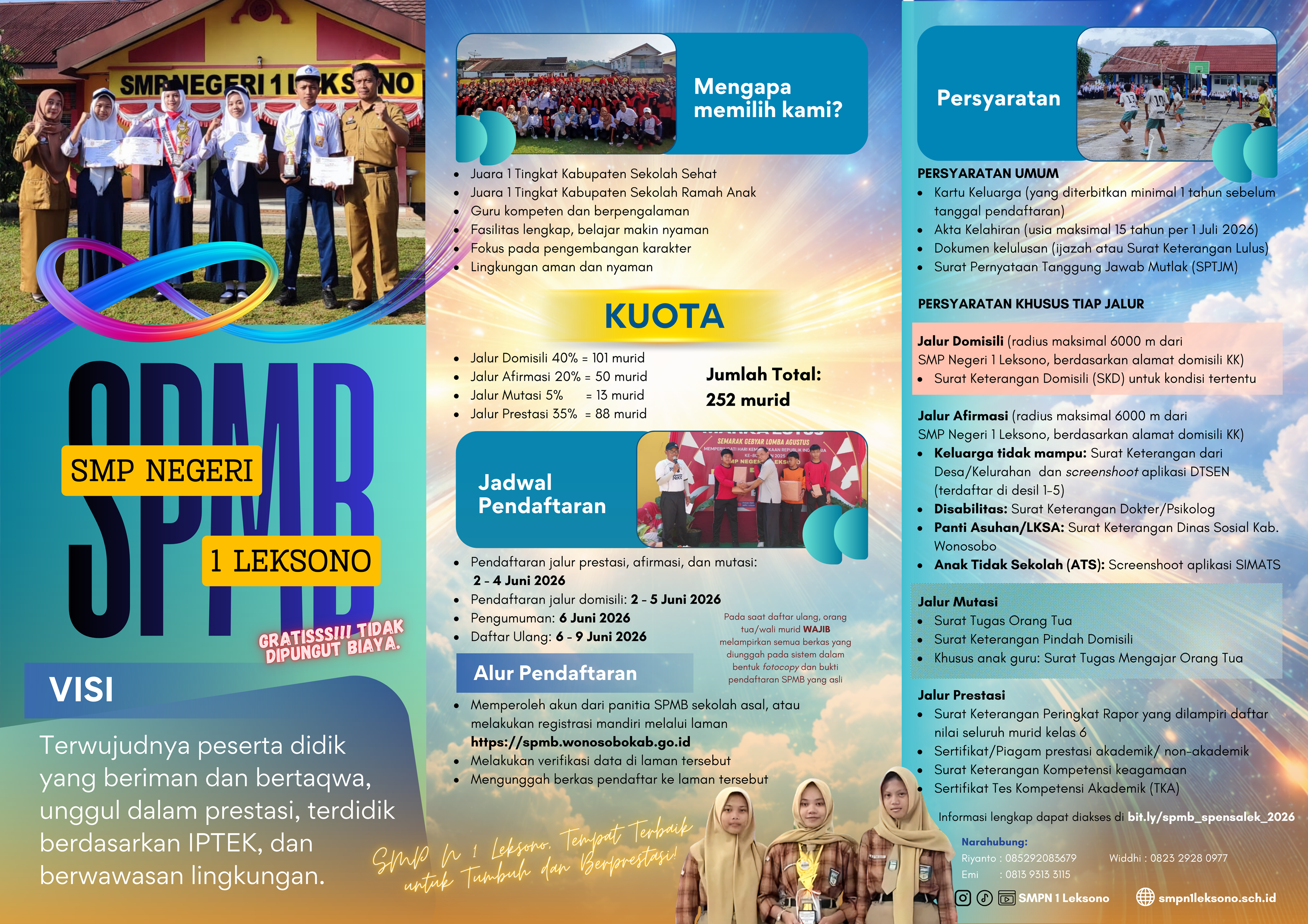 SISTEM PENERIMAAN MURID BARU (SPMB) SMP NEGERI 1 LEKSONO TAHUN 2026/2027